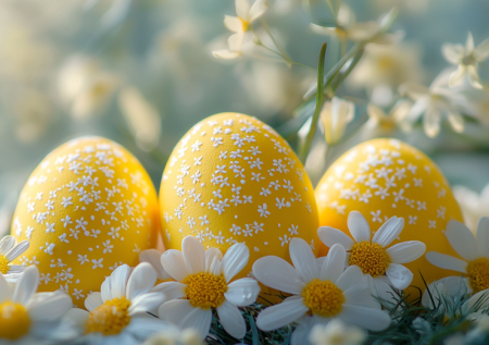 Вместо однотонной краски — этот солнечный декор: крашенки горят ярче золота, и никакой химии