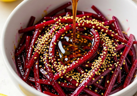 Никакой больше шубы и винегрета. Готовлю свеклу по-корейски — ярко, пикантно, без грамма майонеза и варки