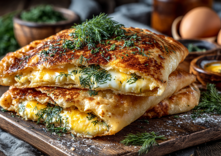 Эти пирожки из лаваша — идеальное решение для быстрого и сытного завтрака. Яйца, сыр и зелень в хрустящей оболочке покорят с первой пробы