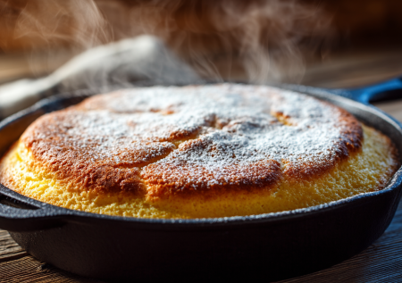 Пирог без духовки за 25 минут: нежный творожный десерт на сковороде к чаю