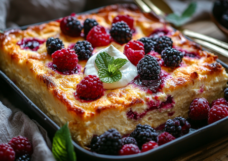 Когда нападает жор, готовлю запеканку-чизкейк из мягкого творога: быстрая, спасет от переедания