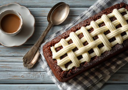 Пирог «Стеганое одеяло»: нежный шоколадный бисквит и мягкая творожная начинка