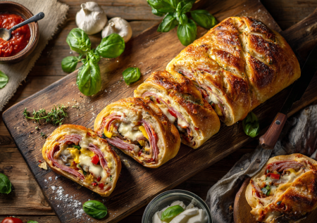 Ленивая пицца-рулет — сочнее и быстрее оригинала! Очень простой рецепт