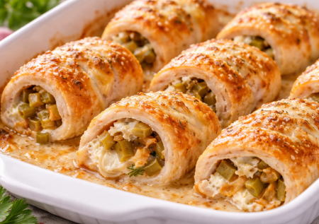 Вместо котлет: сочные рулетики из курицы с огурцом и сыром. Необычно и очень вкусно