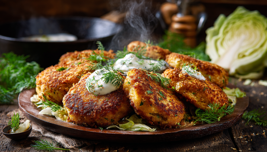 Капустные оладьи: рецепт