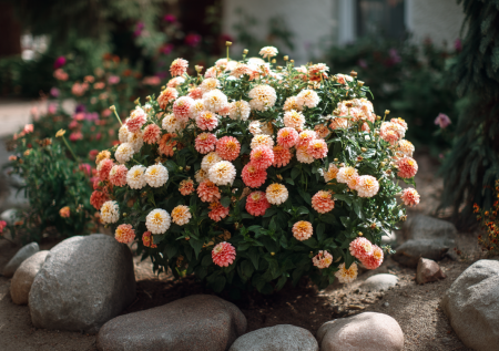 Прищипывать не надо — кустится сама: вырастет компактным шаром, усыпанным крупными цветами