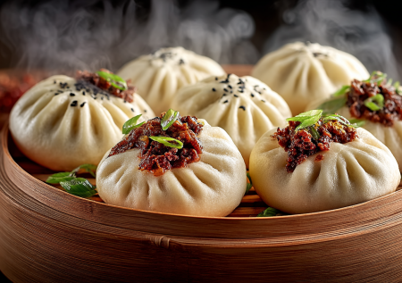 Эти паровые булочки — секрет азиатской кухни для идеального ужина. Пышные, сочные и невероятно аппетитные