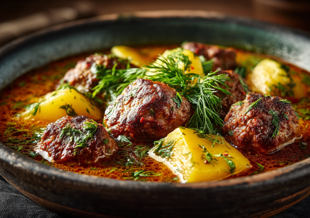 Тушеная картошка с мясными шариками — то самое блюдо, от аромата которого к столу сбегаются все домочадцы. Густая подливка и минимум усилий