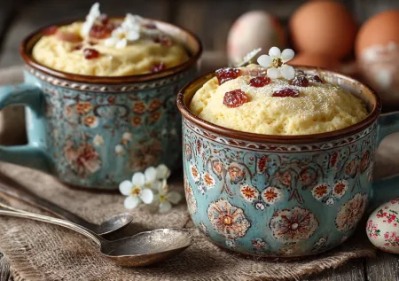 Куличи без духовки за 25 минут: воздушная пасхальная выпечка прямо в кружке