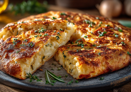 Быстрый ужин из простых продуктов: картофельная лепешка с сыром вкуснее пиццы