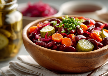 Никакого майонеза, сыра и яиц: питательный и недорогой салат с фасолью — можно в пост