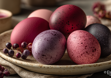 Шелуха, прощай. Купаю яйца в растворе — через час на столе крашенки цвета марсала