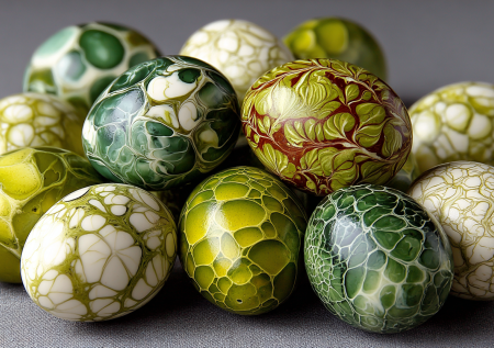 Вместо скучной однотонной краски — взрыв цвета: делаю мраморные крашенки на Пасху: подробная инструкция