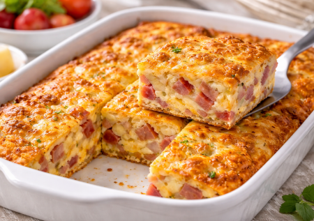 Пирог «Кусочек» собирается из того, что есть в холодильнике: простой рецепт на молоке