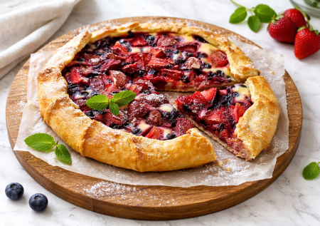 Достаньте любые ягоды из морозилки и купите пачку творога — творожная галета, в которую вы влюбитесь с первого кусочка