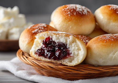 Творожные пирожки с ягодной начинкой: без жарки и минимум муки