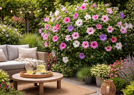 Россыпь цветов все лето до осени: что за сирийская роза, сколько растет и какой мороз переносит