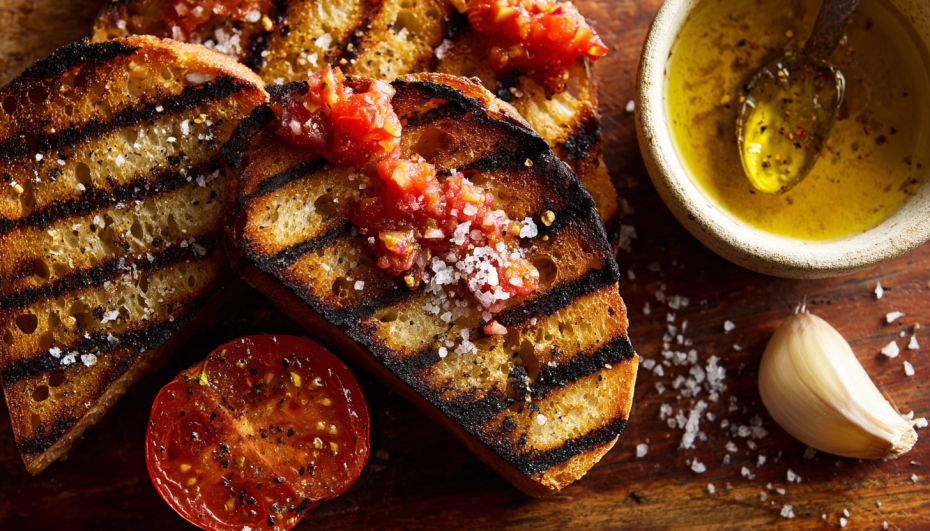 Гренки для салата цезарь с пармезаном