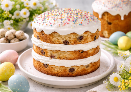 Семья съедает у кулича только верхушку? Особая подача: полосатый кулич — от него не остается ни крошки