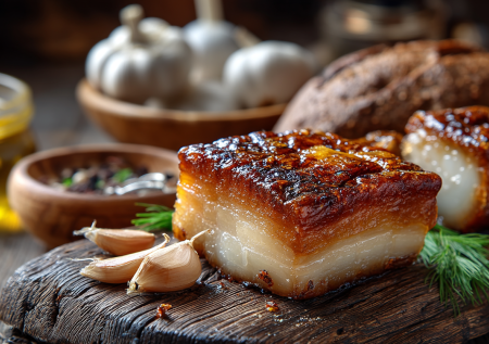 Это сало в луковой шелухе — настоящий деревенский деликатес, который легко сделать дома. Нежное, ароматное и с золотистой корочкой