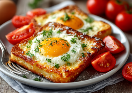Когда нет времени на завтрак, но кормить семью нужно, готовлю тосты: все просто — хлеб, яйцо, сыр