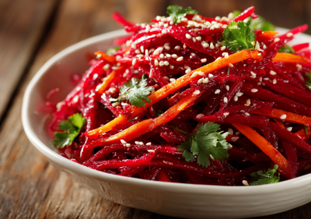 Свекольный салат по-корейски без варки: быстрый способ сделать ужин ярким и пикантным