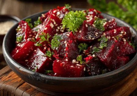 Салат из свеклы по-корейски — быстрый рецепт для яркого вкуса и праздничного стола