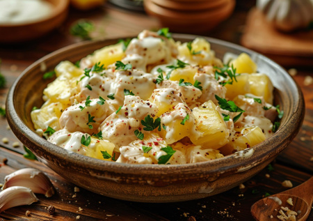 Салат с курицей и ананасами за 10 минут: сочный, нежный и нравится всем без исключения