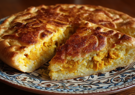 Никаких больше узбекских треугольников. Пеку пирог с тыквой и рисом — нежнее самсы, а начинки в три раза больше