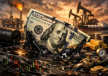 Тонет в российской нефти: крах доллара — его выкидывают из мировой торговли