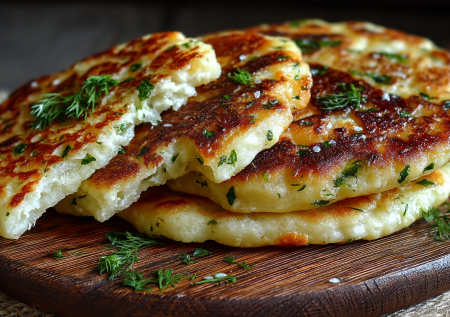Драники, чао. Эти творожные лепешки «Сочные» с зеленью и чесноком жарятся за 10 минут — мягче лаваша и ароматнее хачапури