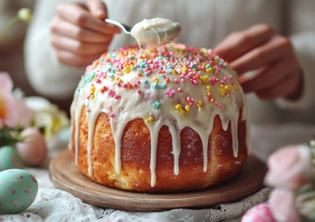 Беру три продукта — готовлю идеальную глазурь для кулича: не течет и не липнет — самый простой рецепт на Пасху