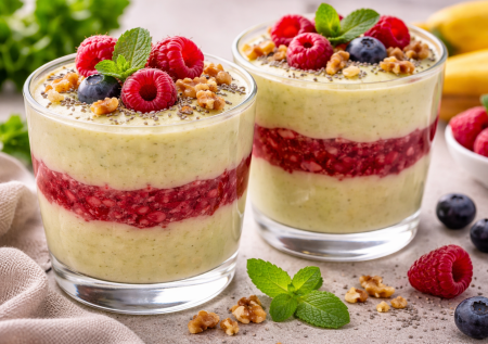 Смешиваю банан и авокадо: полезный десерт готовится 7 минут — нежное облако в стакане