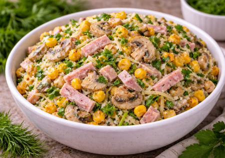 Салат «Момент» из 4 ингредиентов: варить ничего не надо — собираем за 7 минут и подаем