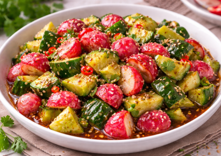 Пришла весна, и в ход пошла битая редиска и огурцы: копеечная закуска с божественным вкусом