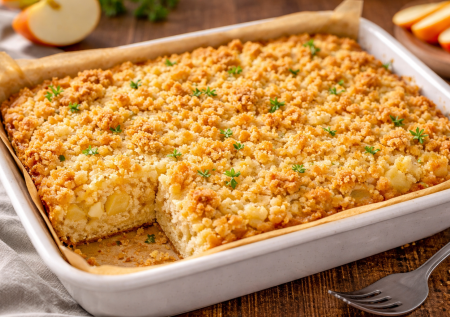 Это безумно вкусно! Яблочный пирог с хрустящей крошкой — сочный, ароматный и без лишней возни