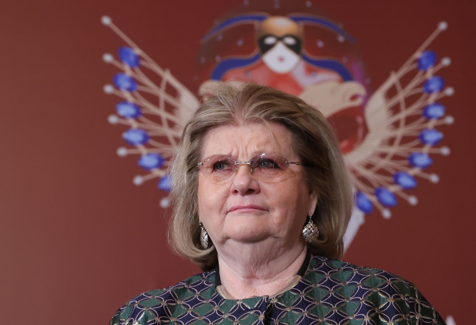 Актриса Ирина Муравьева перед началом церемонии вручения специальных премий «Золотая маска» в Историческом зале отеля «Метрополь»