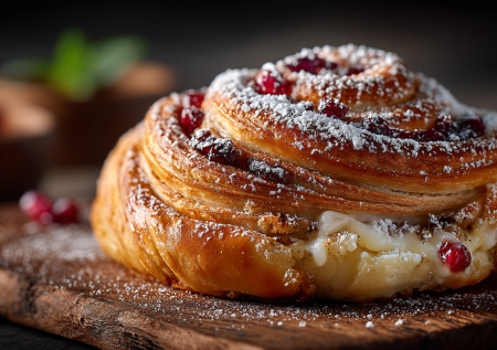 Эти мини-рогалики с джемом — идеальный компаньон для чая. Хрустящее постное тесто и сладкая сердцевина без лишних хлопот