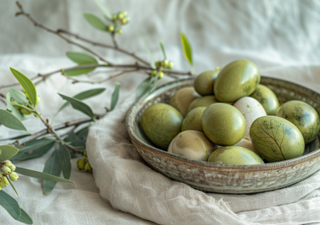 Натуральная окраска без химии: как получить модный оливковый цвет яиц из листьев