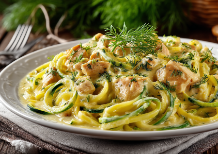 Паста для похудения, на которую подсела вся семья, а я всего лишь заменила макароны на кабачок