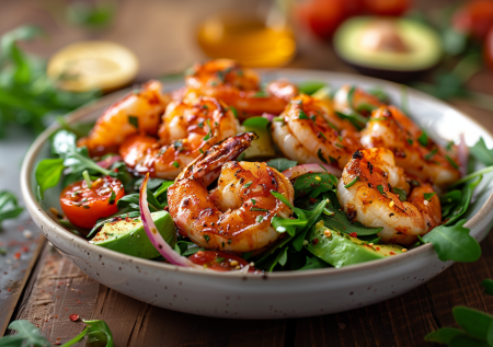 Готовим идеальный теплый салат из креветок: быстро и вкусно!