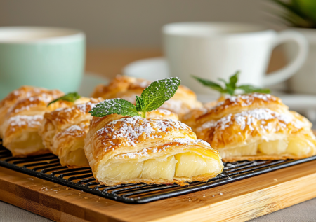 Слойки с ананасом за 30 минут: эффектный десерт из готового теста без хлопот