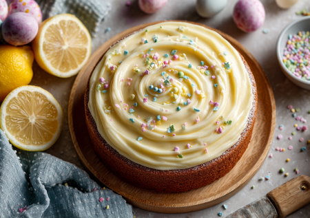 Помадка на кулич из 2 ингредиентов и капельки лимона: сливочная глазурь без яиц и варки
