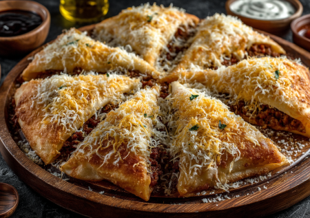 Ужин из пачки фарша может выглядеть так: пицца без теста с сочной мясной начинкой