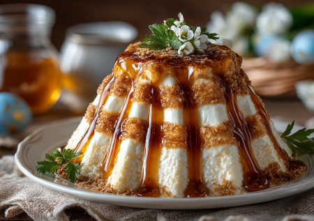 Не сухая, а сочная и ароматная: творожная пасха с яблочной прослойкой — простой рецепт