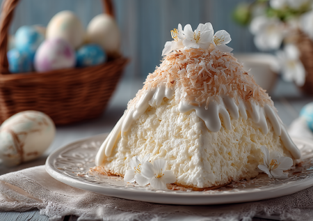 Взбиваю творог с кокосовой стружкой — и в пасочницу на ночь: наутро готова пасха со вкусом знаменитых конфет