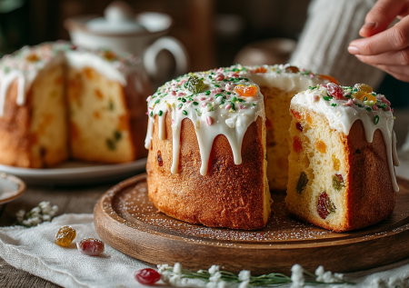 Пеку в Чистый четверг — до Пасхи остается мягким и воздушным: сдобный кулич с цукатами