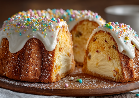 Больше никаких безвкусных и черствых булок на Пасху: кулич с начинкой из заварного крема