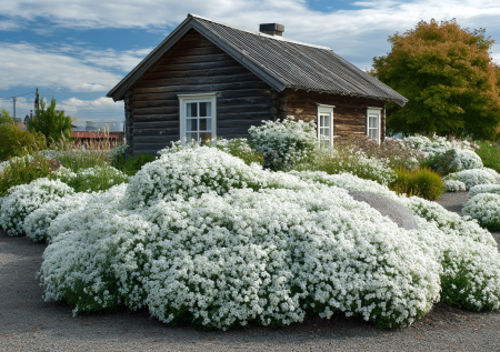 Цветет снежным облаком, не требуя ухода и подкормок: вечнозеленый многолетник