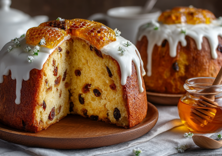 Кулич, который не сохнет, — мягкий и влажный даже через 3 дня: паска на топленом молоке с медом